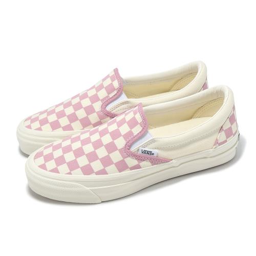 Vans 休閒鞋 Lx Classic Slip-On 98 男鞋 女鞋 白 粉紅 棋盤格 懶人鞋 VN000D9PEN7