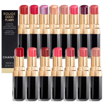 CHANEL香奈兒COCO晶亮水唇膏3g任選1入-144可可裸色/82粉紅木玫瑰/56 玫瑰棕/84清新杏粉色(國際航空版)