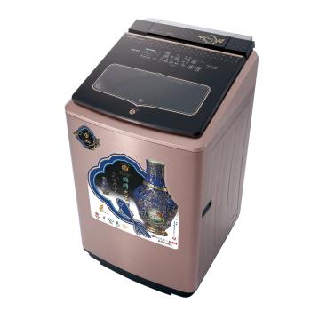 送7-11商品卡1300元★聲寶19公斤變頻智慧洗劑添加故宮聯名款露青描金游魚轉心瓶洗衣機ES-P19DA-NPM1