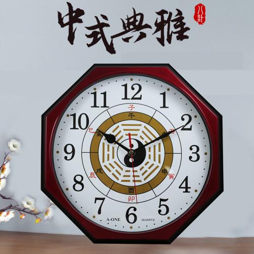 呼鐘　喚鐘　茶道具　茶事　打木付　夜咄　新品未使用 A-ONE時來運轉14吋八卦紅木靜音掛鐘TG-0304|壁掛鐘|ETMall東森購物網