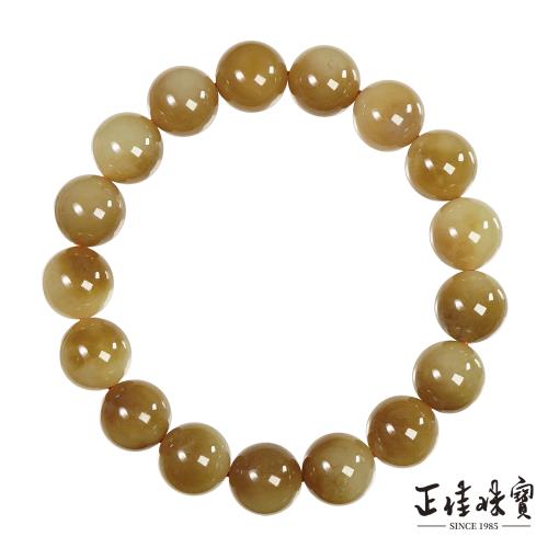 【正佳珠寶】和田玉 頂級且末糖白料 11.8-12.3mm 和田玉手珠