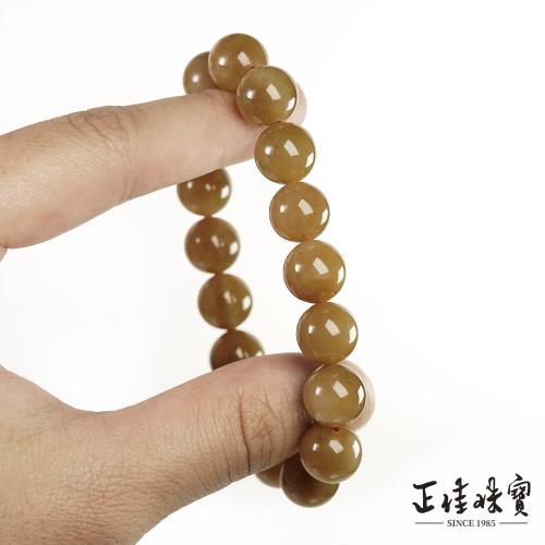正佳珠寶】和田玉頂級且末金糖料11.8-12.2mm 和田玉手珠|手鍊|ETMall