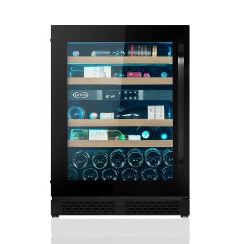  DIVIN 小型曜黑無邊框玻璃門雙溫葡萄酒櫃  DV-617DK   贈保冷袋   送完為止
