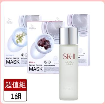 【SK-II】青春露230ml (公司貨)+【DeMon】氣墊面膜(3片/盒)x2盒