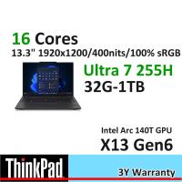 Lenovo 聯想 ThinkPad X13 Gen 6 輕薄AI筆電 Ultra 7 255H/Arc/32G/1TB/Win11P/三年保固