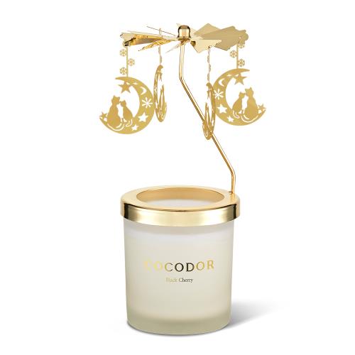 【COCODOR】璀璨星辰香氛蠟燭組合(大豆蠟燭130g+旋轉燭罩) (官方直營)