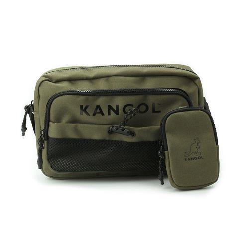 KANGOL  多夾層側背包 深綠 6155170370 鞋全家福