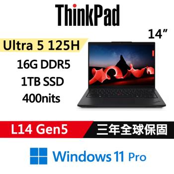 Lenovo聯想 ThinkPad L14 Gen 5 是一款高效能商用AI筆電，搭載Intel Core Ultra 7 155H處理器、64GB DDR5記憶體與1TB NVMe SSD，提供強大運算效能與流暢多工體驗。14吋WUXGA IPS防眩光螢幕達400nits亮度，內建Intel Arc Graphics顯示卡，適合商務辦公與AI應用。支援Thunderbolt 4、Wi-Fi 7與藍芽5.3，重量僅1.39kg，配備指紋辨識與三年全球保固（臺灣到府維修），完美選擇專業人士的輕薄高效筆電。
