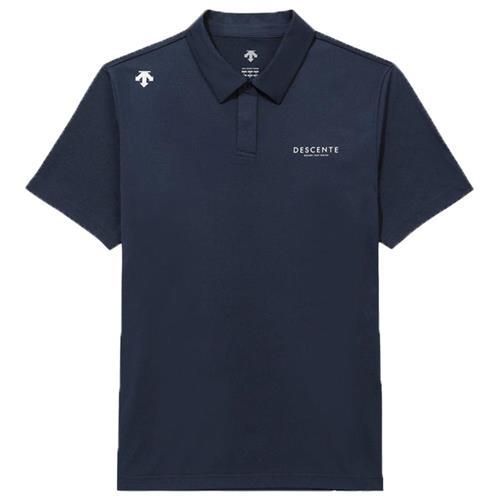Descente 迪桑特 短袖上衣 男裝 Polo衫 防曬 深藍【運動世界】SQ323UPS72-NAVY