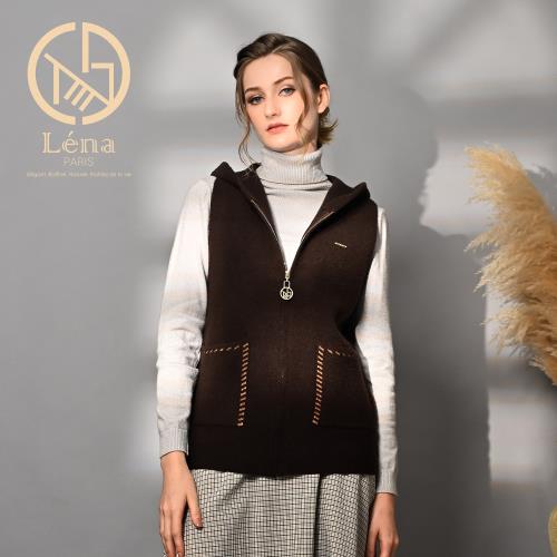 Léna巴黎絮語精品毛呢背心-獨