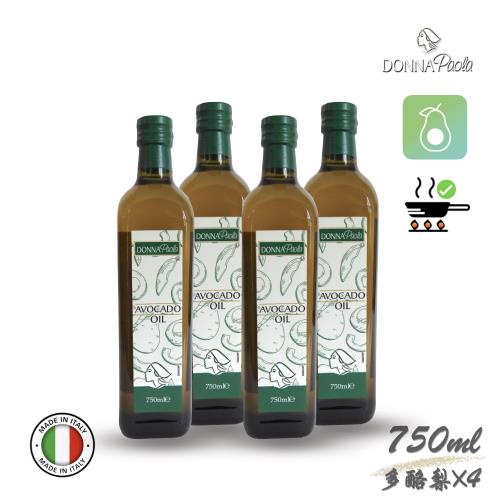 義大利【義多娜】頂級酪梨油750ml多酪梨瓶X4瓶