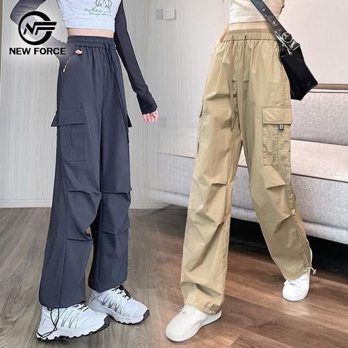 NEW FORCE 復古街頭美式寬鬆工裝長褲-多色可選