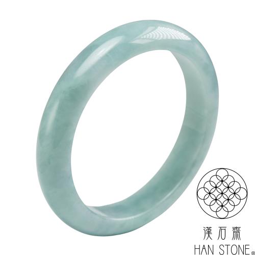 【漢石齋】天然翡翠A貨 手鐲玉鐲 飄花種(手圍18.2/ 版寬12.2mm)