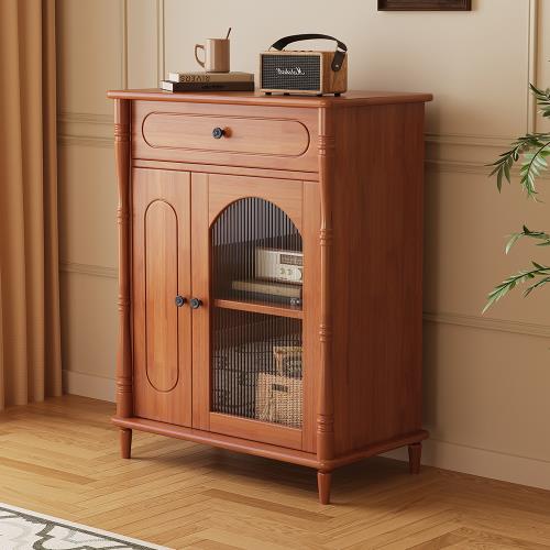 HappyLife 胡桃色實木斗櫃 70公分 Y12470