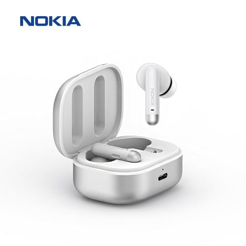 送7-11商品卡100元★NOKIA真無線智能抗噪時尚音樂銀河白藍芽耳機E3511-WH