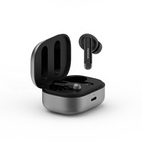 送7-11商品卡100元★NOKIA真無線智能抗噪時尚音樂宇宙黑藍芽耳機E3511-BK