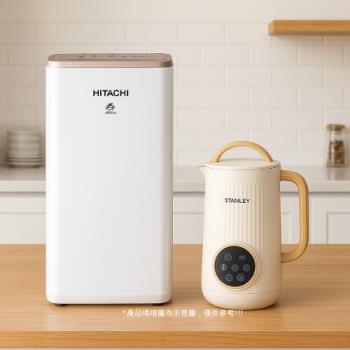 HITACHI日立 1級能效7公升舒適節電除濕機 RD-14FR+YAMASAKI全自動破壁豆漿機