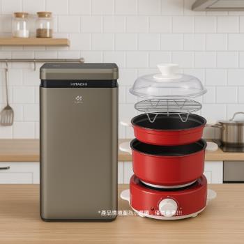 日立19公升變頻清淨除濕機 RD-380VC(極光鈦)+鍋寶多功能料理鍋秒殺快閃組