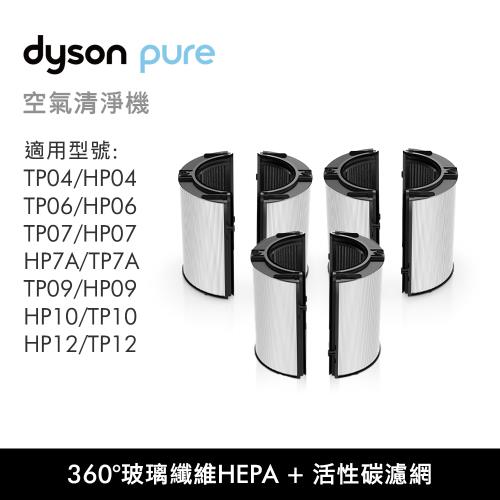 【三入組】Dyson 原廠專用配件 04/06/07/09/10/12 系列 360°玻璃纖維HEPA+活性碳濾網(原廠公司貨)