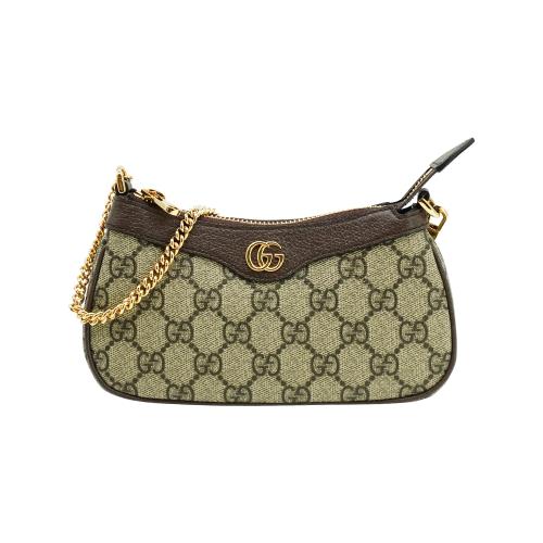 Gucci 展示品 Ophidia GG Supreme帆布迷你手提包(764960-烏木)