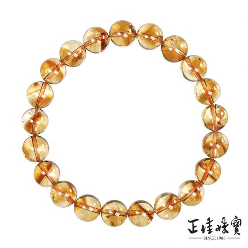 【正佳珠寶】黃水晶 高品金字塔 8.8-9.3mm 黃水晶手珠