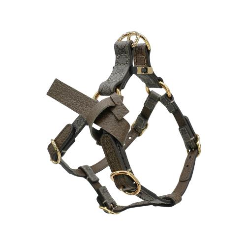 Gucci 帆布寵物細版項圈-XS(692965-烏木)