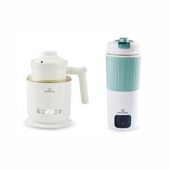 MATURE美萃 雙11強檔 雙電壓旅行速熱電熱水杯650ml CY-1671 + 剛剛好陶瓷電煮鍋 CY-1626
