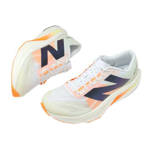 New Balance NB 競速跑鞋 FuelCell SuperComp Elite V4 2E 寬楦 男鞋 白橘 碳板 MRCELCW4-2E