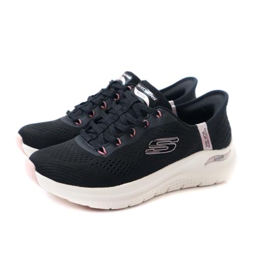 SKECHERS Slip-ins ArchFit 運動鞋 寬楦 女鞋 黑色 150066WBKRG no021
