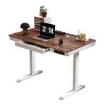 MGSHOP 新電動升降桌120/60CM 電腦桌 辦公桌 書桌 兒童升降桌(楠洋楹木 抽屜款)
