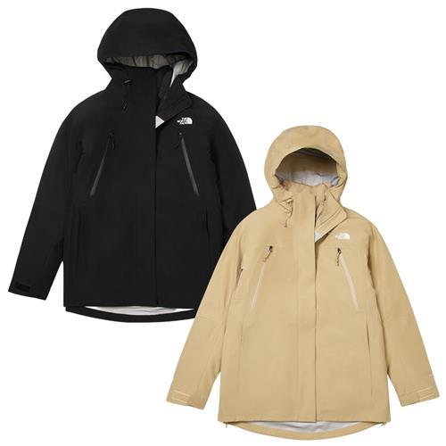 The North Face 北面三合一連帽外套女裝羽絨外套防水黑/卡其