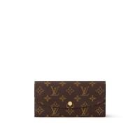 Louis Vuitton 路易威登 Emilie 新版經典老花釦式薄長夾/手拿包 M61289(法國製)
