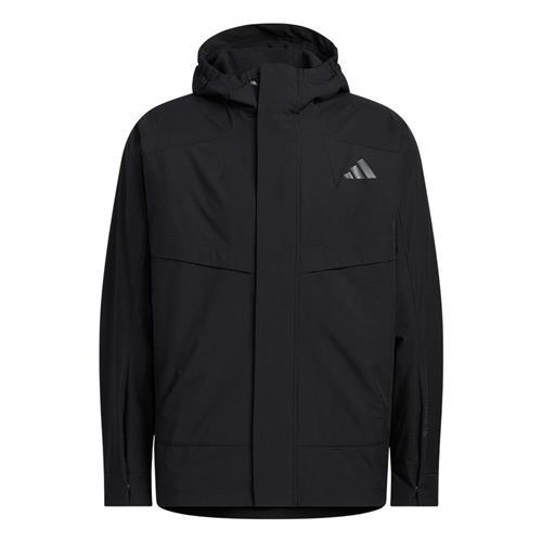 Adidas 連帽外套 男裝 防潑水 搖粒絨 黑【運動世界】KB7624