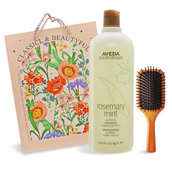 AVEDA 頭皮放鬆尊禮組[迷迭薄荷洗髮精(1000ml)+隨行按摩梳]-送禮必備組