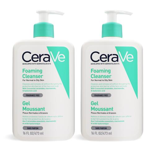 CeraVe 適樂膚 溫和泡沫潔膚露(473ml)X2-國際航空版