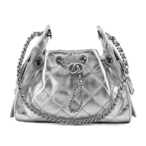 CHANEL 25 迷你包(銀)