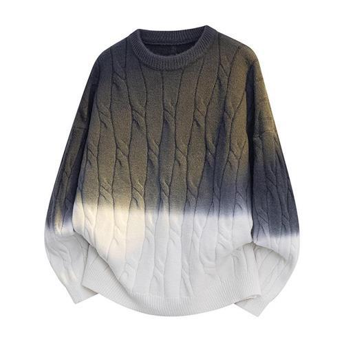 【巴黎精品】現貨+預購 美式復古針織衫針織上衣長袖毛衣秋冬保暖寬鬆大碼休閒男裝-秋冬漸層上衣3色a1ma49