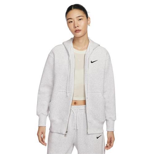 Nike 連帽外套 女裝 抓絨 寬鬆 灰【運動世界】DQ5759-051
