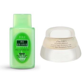 【SHISEIDO 資生堂】百優精純乳霜75ml (公司貨)+【廣源良】蘆薈曬後涼膚凝露120ml
