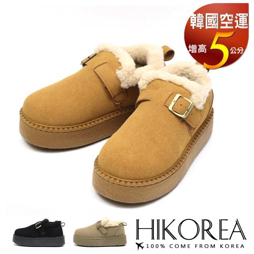 【HIKOREA】韓國空運。冬季戀人內鋪毛止滑懶人樂福鞋-版型偏小(71-3622/三色/現+預)