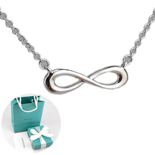 TIFFANY Infinity迷你無限符號925純銀墜飾項鍊