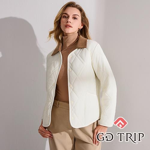 G.D TRIP英國經典羊毛衍縫蓄熱外套