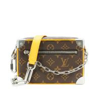 Louis Vuitton 展示品 Mini Soft Trunk 帆布印花拉鍊斜背包(M12767-咖)