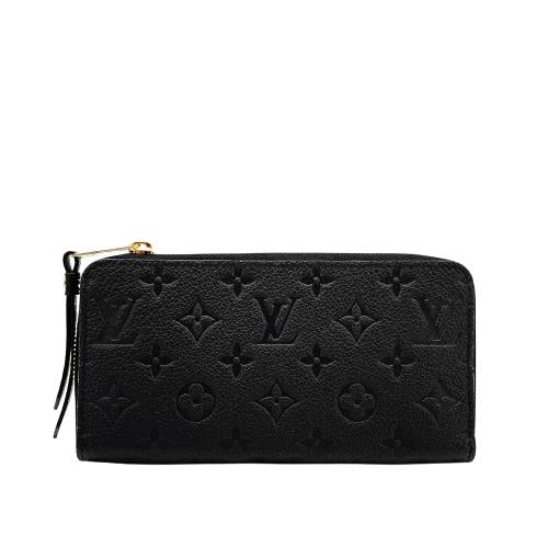 Louis Vuitton 展示品 壓花牛皮拉鍊長夾(M61864-黑)