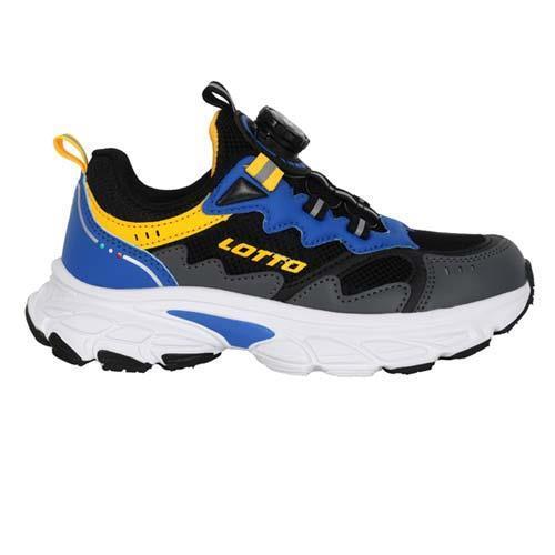 LOTTO 男中童追風轉扣避震跑鞋-運動 旋轉扣 反光 休閒