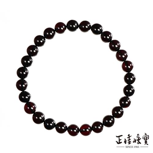 【正佳珠寶】 琥珀翳珀 頂級黑棕翳珀 6mm 琥珀翳珀手珠