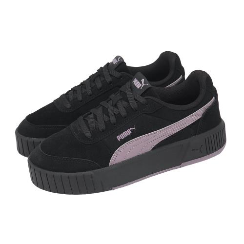 Puma 休閒鞋 Carina Mia SD 女鞋 厚底 增高 黑 粉紅 麂皮 餅乾鞋 402638-03