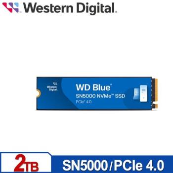 WD 威騰】BLUE藍標SN5000 2TB M.2 PCIe 4.0 NVMe SSD固態硬碟
