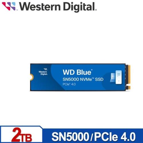 WD 威騰】BLUE藍標SN5000 2TB M.2 PCIe 4.0 NVMe SSD固態硬碟