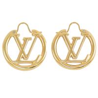 Louis Vuitton LV M00396 LOUISE PM 品牌LOGO鏤空針式耳環.金